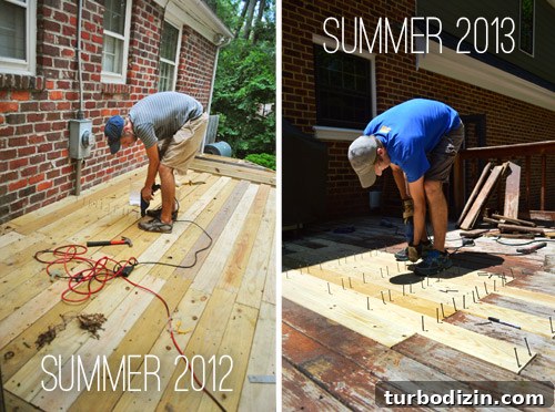 Fix a Hole in Your Deck: Step-by-Step Repair Guide 2 Side by side of John building two decks