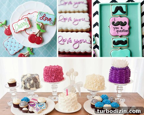 Assorted custom cookies and treats