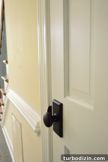 Paint Trim Without a Sprayer: Pro Techniques for Smooth Results 7 Rehung door with new knob