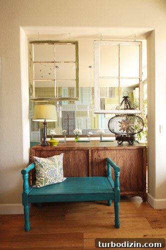 House Crashing: Calm, Clever Strategies for Safer Living 7 Passthrough With Console Table And Vintage Windows Hanging As Dividers