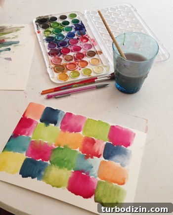 Sharing Love and Art: Creative Ways to Show You Care 4 Boxy watercolor painting