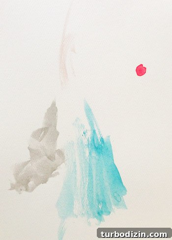Sharing Love and Art: Creative Ways to Show You Care 7 Watercolor heart detail