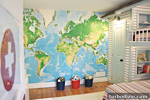 Map wallpaper detail