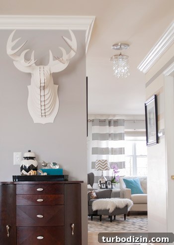 Hallway and living room peek