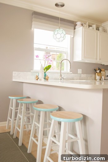 Kitchen with custom chandelier