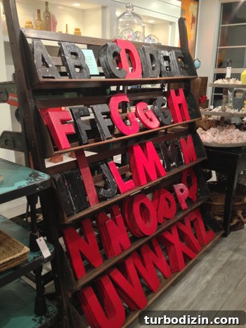 Window Shopping at The Art of Simple in Seaside, FL 14 Vintage marquee letters
