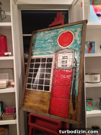 Window Shopping at The Art of Simple in Seaside, FL 15 Gas pump painting