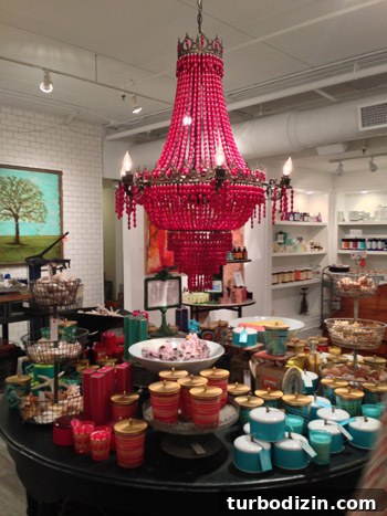 Window Shopping at The Art of Simple in Seaside, FL 5 Red beaded chandelier