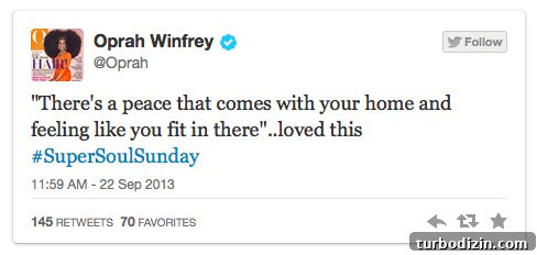 6-Year Blogiversary Surprise: Oprah Mentioned My Blog! 4 Oprah tweet screenshot