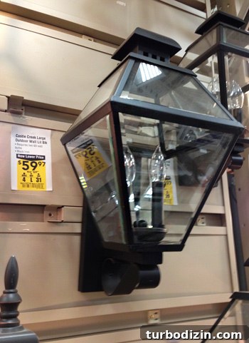 New black lantern fixture in cart