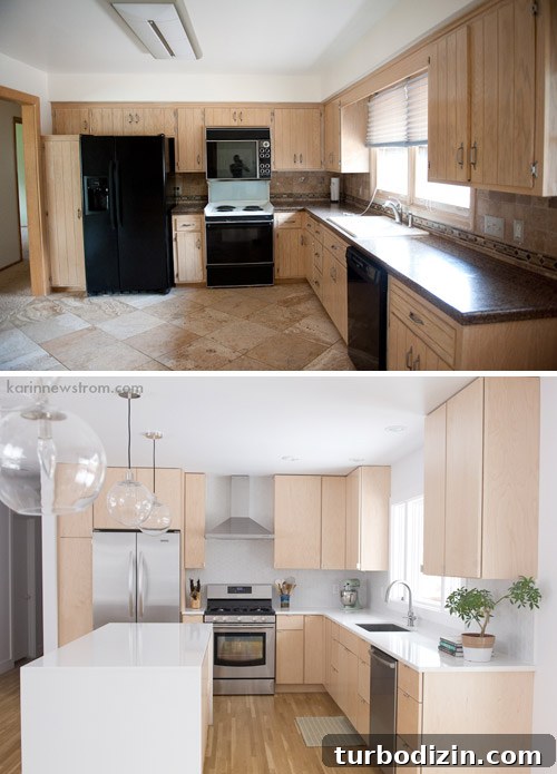 Modern Kitchen Design with Blonde Wood Cabinets 4 After renovation