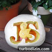 Ornate pumpkin carving