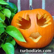Hand carved pumpkin