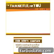 Free Thanksgiving printable