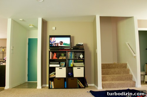 Need Ideas for Shannon’s Dilemma: Creative Solutions Wanted 2 Open living area with front room and bookshelf nook