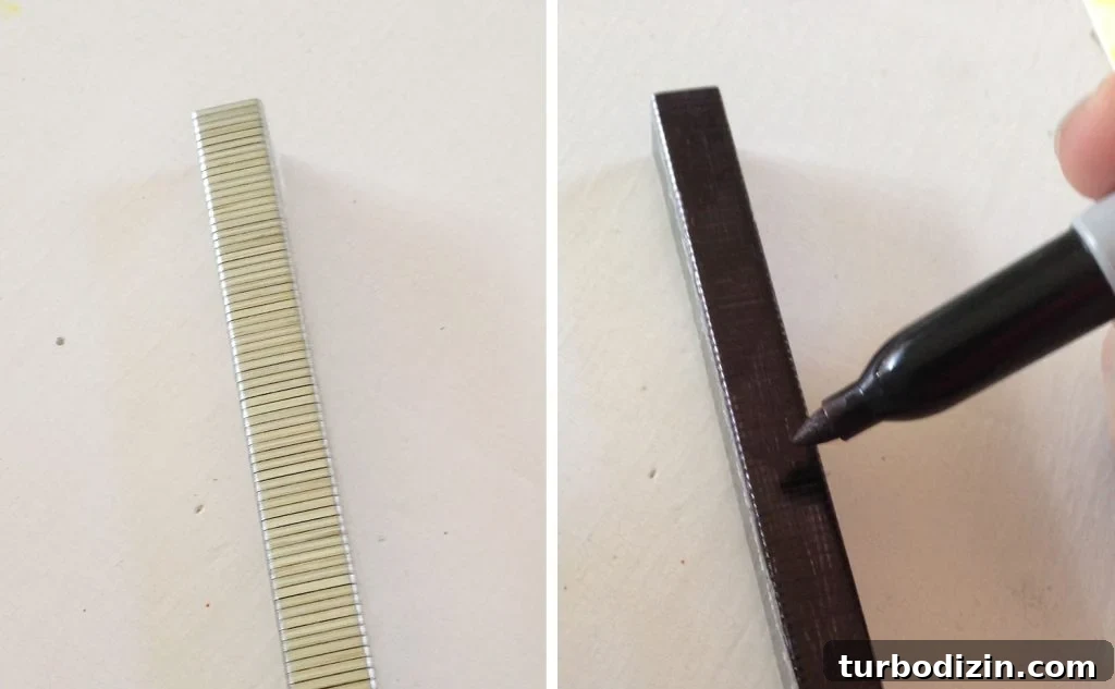 Using Sharpie to color staples black