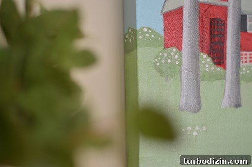 How to Paint a House Portrait: Step-by-Step Guide for Beginners 9 Detail shot of painting