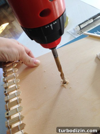 How to Build a Working Clock: Step-by-Step Guide for Beginners 9 Drilled hole for clock mechanism