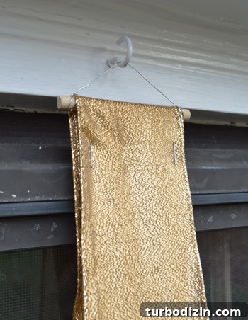 How to Hang Wreaths on Windows: Simple, Secure Methods 10 Stapled ribbon on trapeze hanger