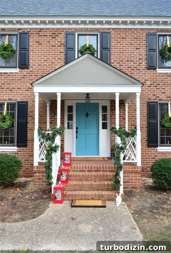 How to Hang Wreaths on Windows: Simple, Secure Methods 15 Front steps daytime