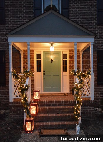 How to Hang Wreaths on Windows: Simple, Secure Methods 3 Portico with garland