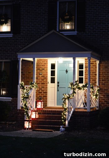 How to Hang Wreaths on Windows: Simple, Secure Methods 4 Red lanterns on steps