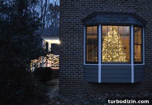 How to Hang Wreaths on Windows: Simple, Secure Methods 5 Bay window with tree inside