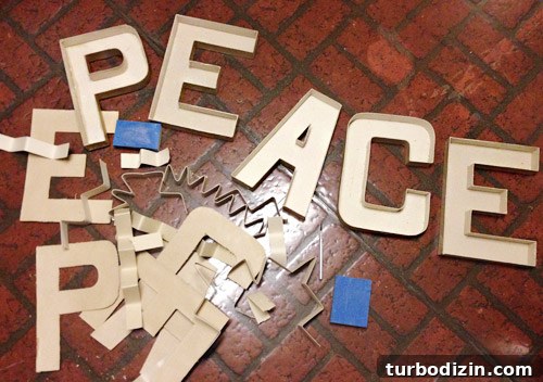4 DIY Holiday Crafts to Transform Your Home This Season 16 Cardboard craft letters with surface cut off