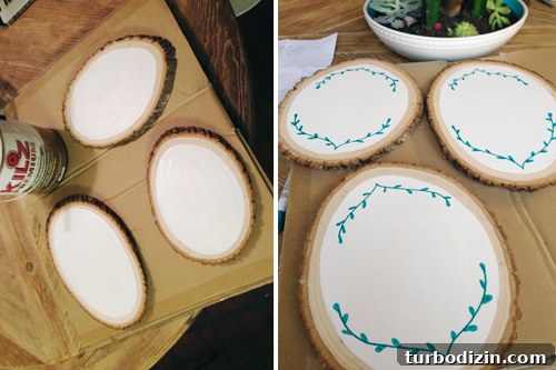 Holiday Makeover at the Children's Hospital: Transforming Care Spaces 15 Wood Cut Slices With Holiday Decorations Painted On Them