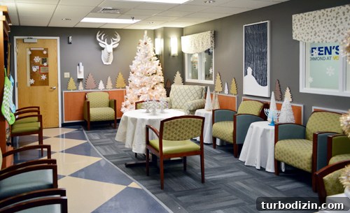 Holiday Makeover at the Children's Hospital: Transforming Care Spaces 4 After Photo Of Holiday Waiting Room in Childrens Hospital At VCU