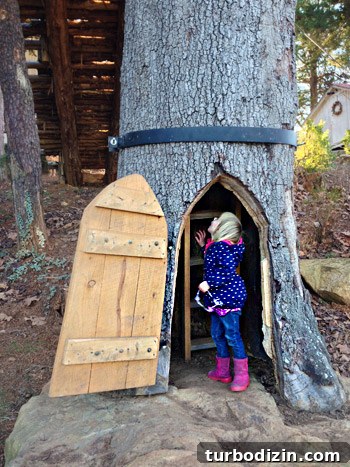 Child in treehouse