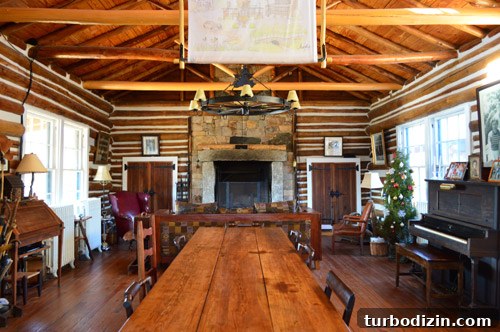 Fireplace and seating