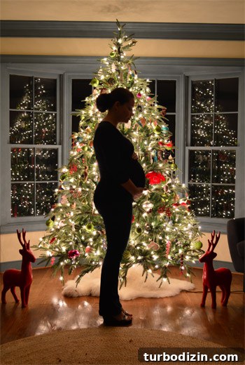 Maternity Photoshoot by the Christmas Tree: Cozy Holiday Portraits 2 img 62847 1