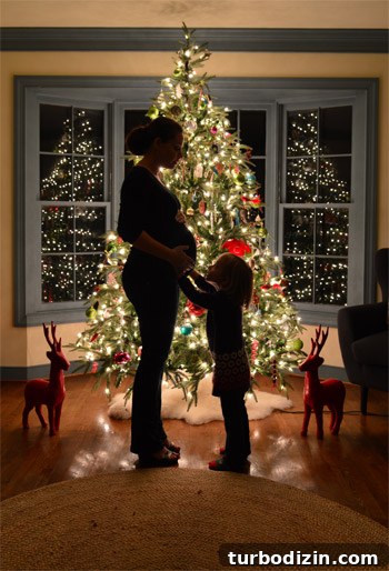 Maternity Photoshoot by the Christmas Tree: Cozy Holiday Portraits 3 img 62847 2