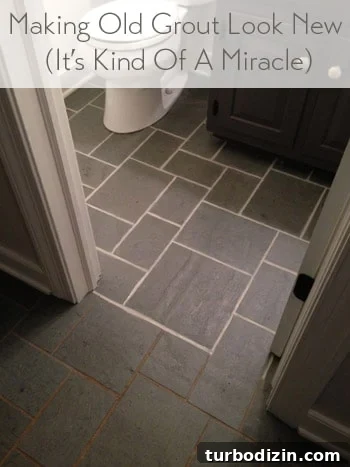How We Restored Stained Grout to Bright White Again 2 how to make discolored dirty grout between tiles look clean and new