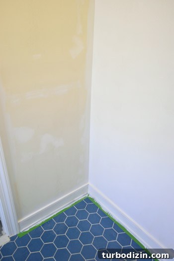 How We Removed Wallpaper From Our Bathroom (Step-by-Step) 13 img 62986 13