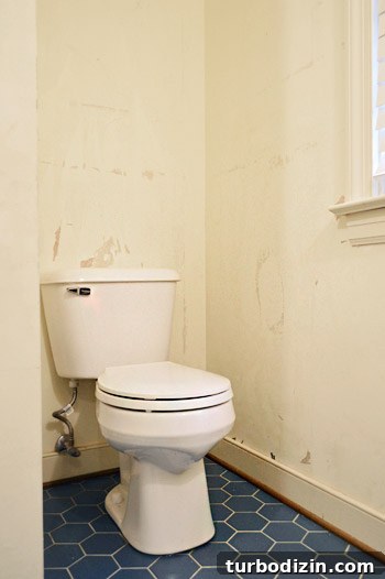 How We Removed Wallpaper From Our Bathroom (Step-by-Step) 8 img 62986 7