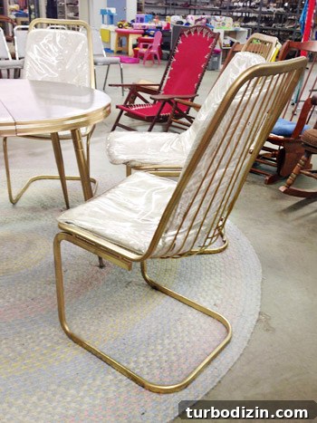 Wire chairs with plastic covers