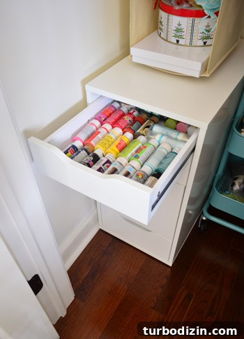Organize Your Craft Closet: Smart Storage Tips and Layout Ideas 14 Top drawer acrylic paints