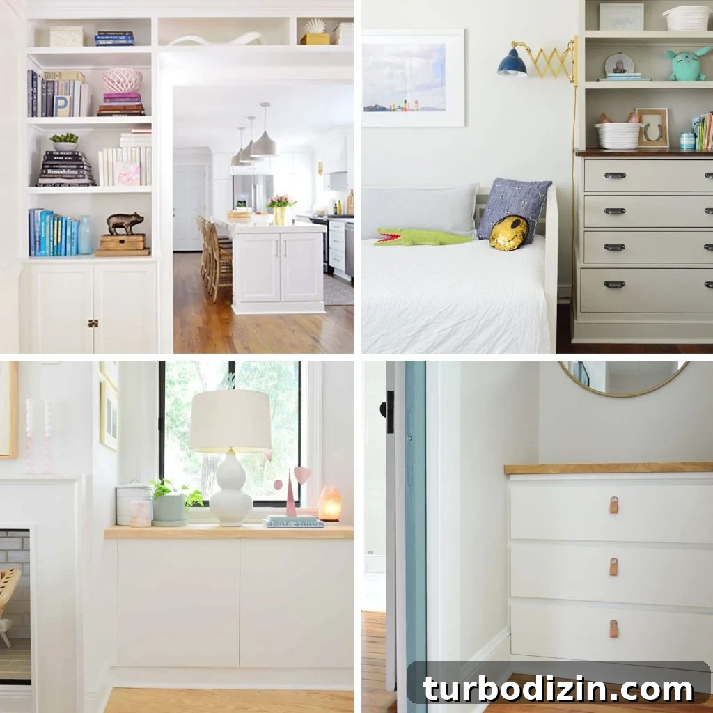 Four DIY Built-In Cabinet Projects Collage