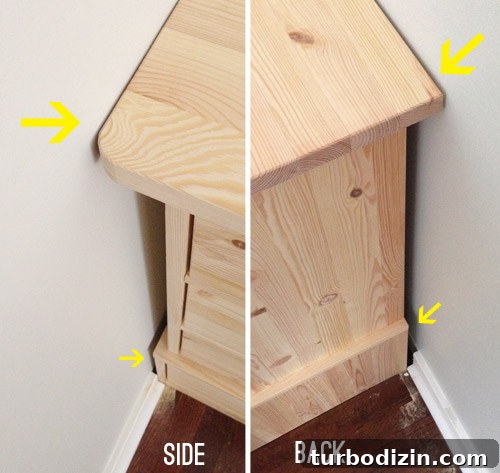 Gaps between Ikea Fjell Dresser and Wall