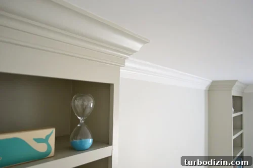 Top of Build Bookshelf with crown molding