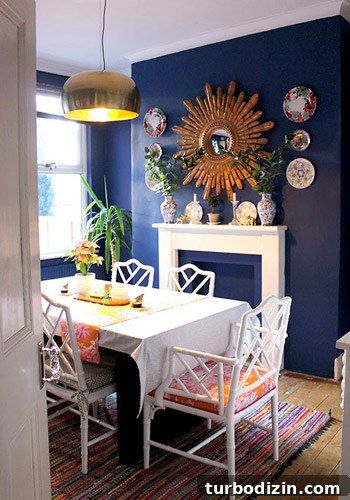 House Crasing: Cheerful Across the Pond — Guide to UK Homestays 4 Dining room with blue walls