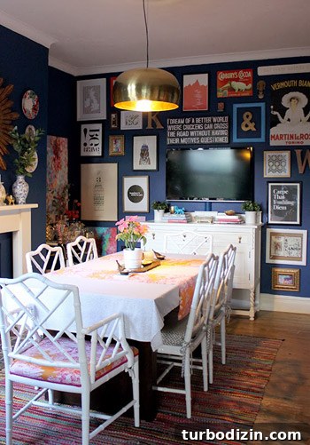 House Crasing: Cheerful Across the Pond — Guide to UK Homestays 5 Gallery wall in dining room