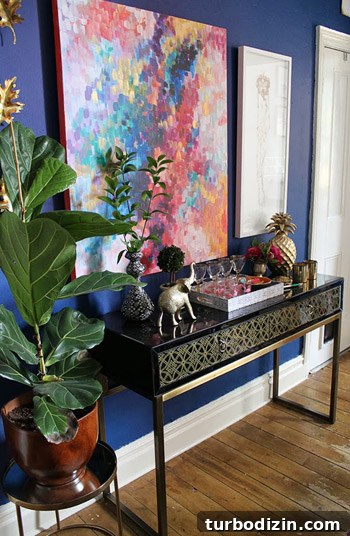 House Crasing: Cheerful Across the Pond — Guide to UK Homestays 7 Console table with painting