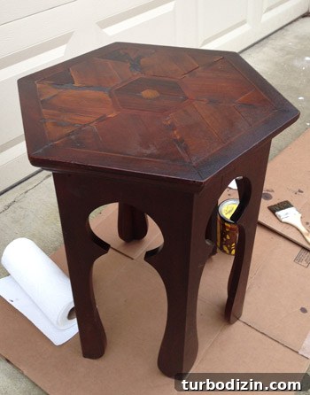 How to Paint a Faux Inlay Pattern for Realistic Wood Accents 12 img 63724 11