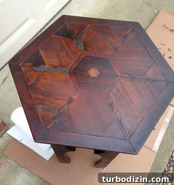 How to Paint a Faux Inlay Pattern for Realistic Wood Accents 13 img 63724 12
