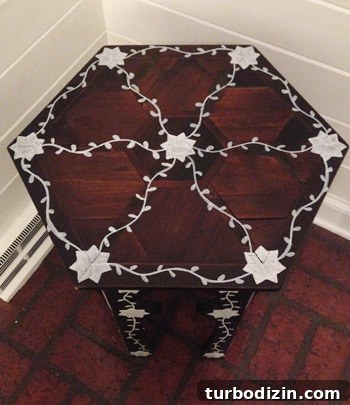 How to Paint a Faux Inlay Pattern for Realistic Wood Accents 19 img 63724 19