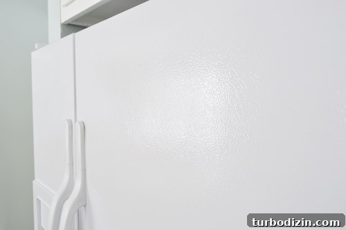 How to Paint a Refrigerator with Appliance Paint: Step-by-Step Guide 20 close up detail of how to paint a refrigerator
