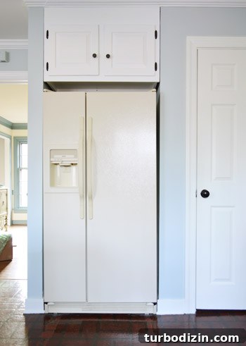 How to Paint a Refrigerator with Appliance Paint: Step-by-Step Guide 3 old yellow refrigerator before painting